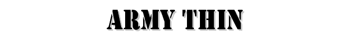 Army Thin font